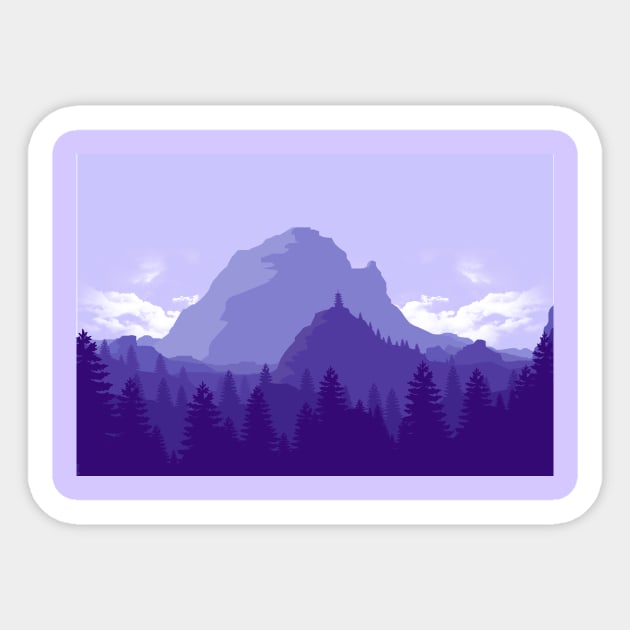 Purple Landscape Sticker by AndreMartinez